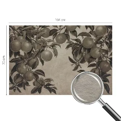 Fototapete fürs Wohnzimmer mit Fruchtmuster