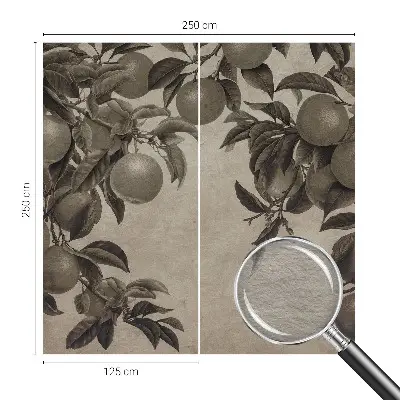 Fototapete fürs Wohnzimmer mit Fruchtmuster