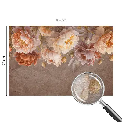 Vlies-Fototapete fürs Wohnzimmer mit floralem Design