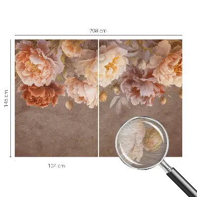 Vlies-Fototapete fürs Wohnzimmer mit floralem Design