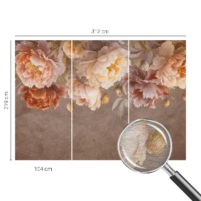 Vlies-Fototapete fürs Wohnzimmer mit floralem Design