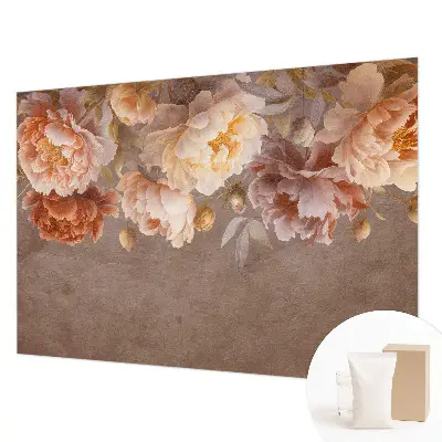 Vlies-Fototapete fürs Wohnzimmer mit floralem Design
