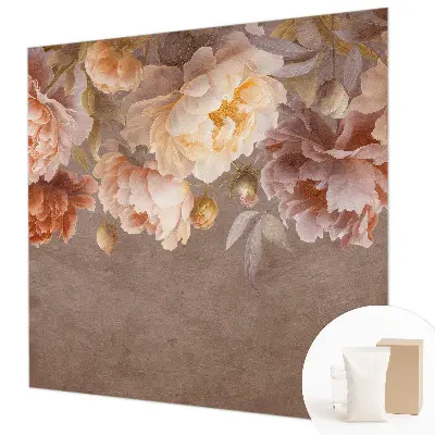 Vlies-Fototapete fürs Wohnzimmer mit floralem Design
