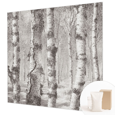 Vlies-Fototapete fürs Schlafzimmer mit Motiv Birkenwald