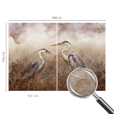 Moderne Vlies-Fototapete mit elegantem Vogelmotiv