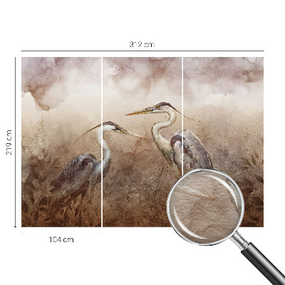 Moderne Vlies-Fototapete mit elegantem Vogelmotiv