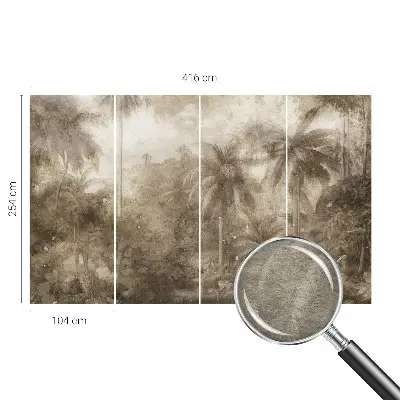 Wand-Fototapete mit exotischer Landschaft