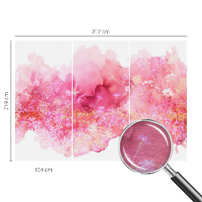 Dekorative Wand-Fototapete mit Blumenmuster