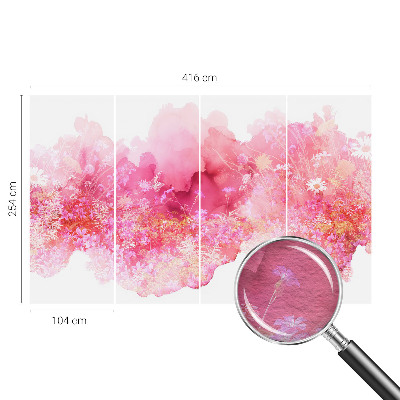 Dekorative Wand-Fototapete mit Blumenmuster