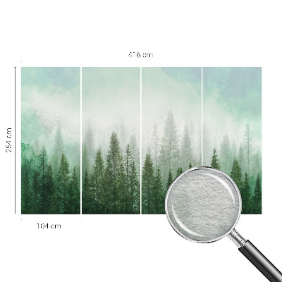 Vlies-Fototapete mit Motiv eines Wolfs im Wald