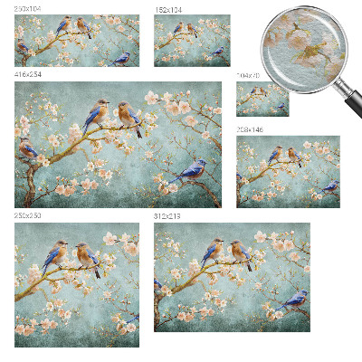 Fototapete fürs Wohnzimmer Frühlingsvögel