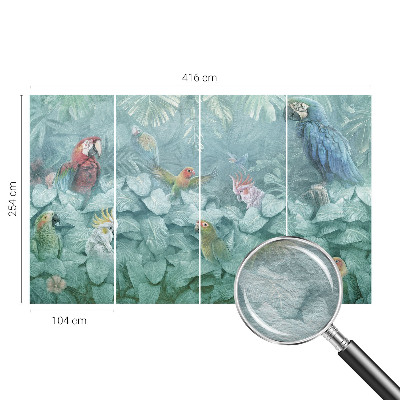 Motivtape­te aus Vlies mit exotischem Vogeldesign