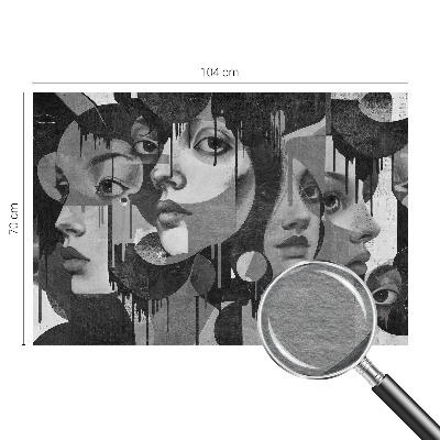 Vlies-Fototapete nach Maß mit Motiv aus Frauengesichtern