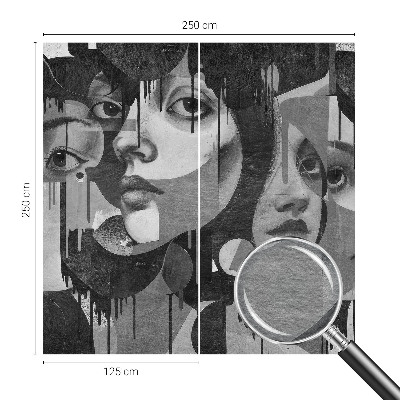 Vlies-Fototapete nach Maß mit Motiv aus Frauengesichtern