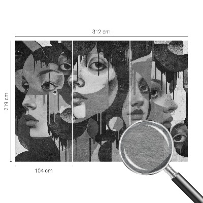 Vlies-Fototapete nach Maß Frauengesichter