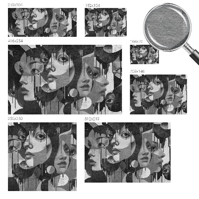 Vlies-Fototapete nach Maß Frauengesichter