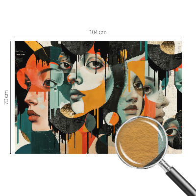 Vlies-Fototapete fürs Wohnzimmer Bunte Gesichter