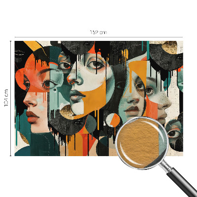 Vlies-Fototapete fürs Wohnzimmer Bunte Gesichter