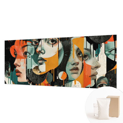 Vlies-Fototapete fürs Wohnzimmer Bunte Gesichter