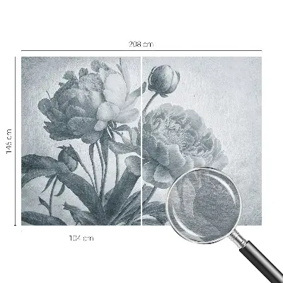 Bedruckte Vlies-Fototapete mit floralem Motiv in elegantem Chic