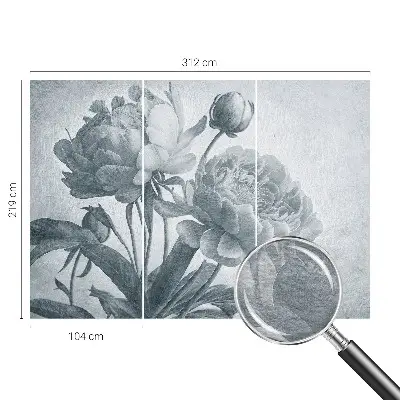 Bedruckte Vlies-Fototapete mit floralem Motiv in elegantem Chic