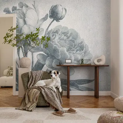 Bedruckte Vlies-Fototapete mit floralem Motiv in elegantem Chic