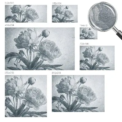 Bedruckte Vlies-Fototapete mit floralem Motiv in elegantem Chic