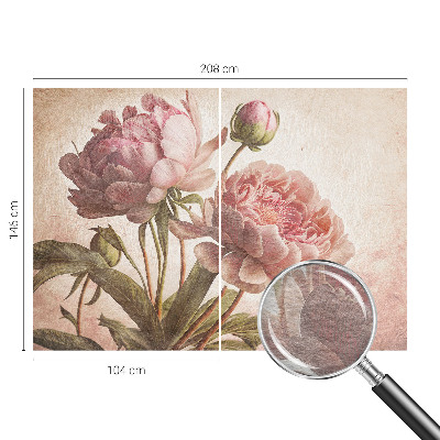 Vliestapete fürs Schlafzimmer Zarte Pfingstrosen