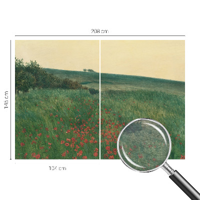 Wandtapete Mohnfelder