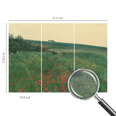 Wandtapete Mohnfelder