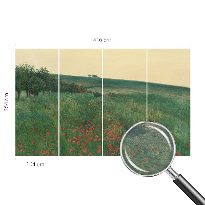 Wandtapete Mohnfelder