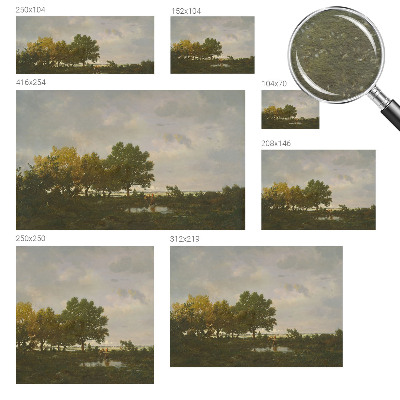 Fototapete fürs Wohnzimmer mit einer Waldlandschaft