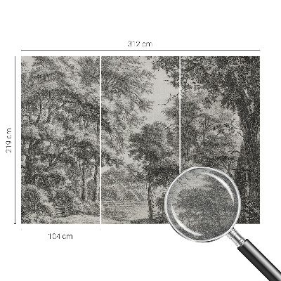 Vlies-Fototapete nach Maß mit Motiv einer Waldlandschaft