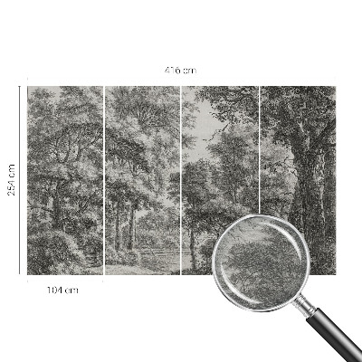 Vlies-Fototapete nach Maß mit Motiv einer Waldlandschaft