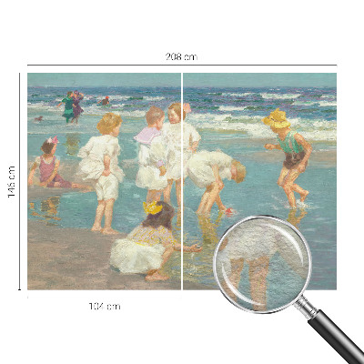 Moderne Vlies-Fototapete Kindheit am Strand