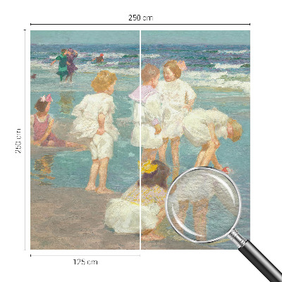 Moderne Vlies-Fototapete mit dem Motiv „Kindheit am Strand”