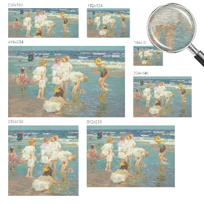 Moderne Vlies-Fototapete Kindheit am Strand