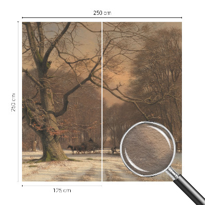 Motivtapete mit winterlicher Landschaft als Motiv