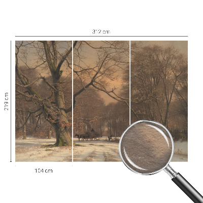 Motivtapete mit winterlicher Landschaft als Motiv