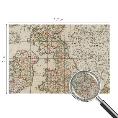 Wand-Fototapete mit Motiv einer antiken Karte