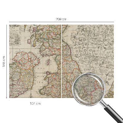 Wand-Fototapete Antike Karte