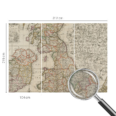 Wand-Fototapete Antike Karte