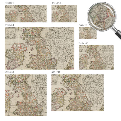 Wand-Fototapete Antike Karte