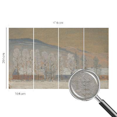 Fototapete mit einer Winterlandschaft