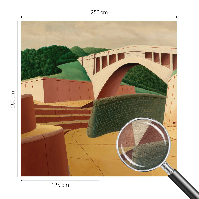 Dekorative Wand-Fototapete mit friedlicher Landschaft