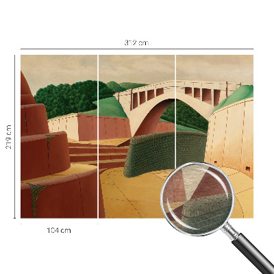 Dekorative Wand-Fototapete mit friedlicher Landschaft