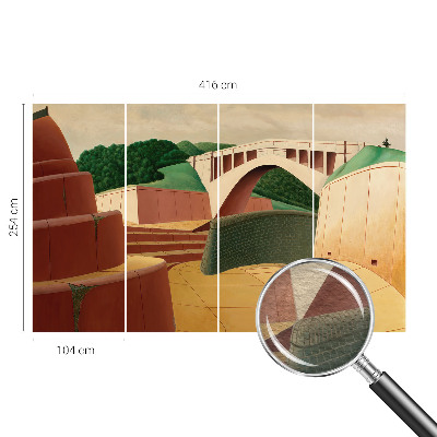 Dekorative Wand-Fototapete mit friedlicher Landschaft