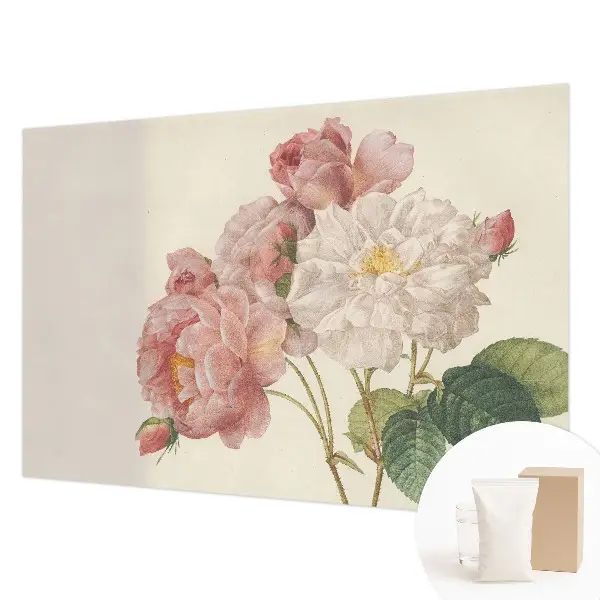 Vlies-Fototapete fürs Wohnzimmer mit romantischem Rosenmotiv