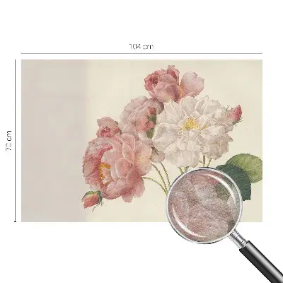 Vlies-Fototapete fürs Wohnzimmer mit romantischem Rosenmotiv