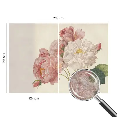 Vlies-Fototapete fürs Wohnzimmer mit romantischem Rosenmotiv